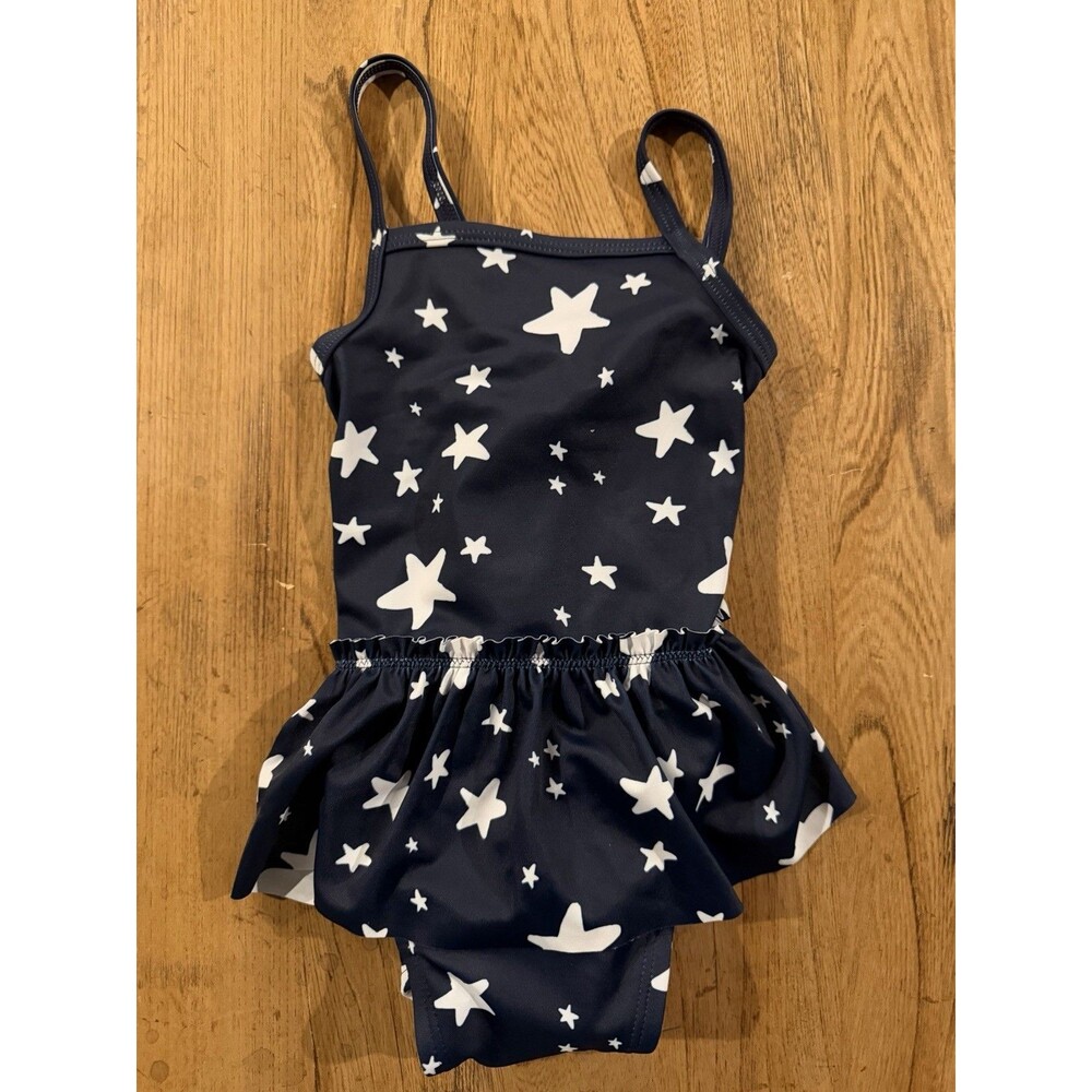 New HANNA ANDERSSON MOON & BACK NAVY STARS SKIRTED  SWIMSUIT 18-24 Months